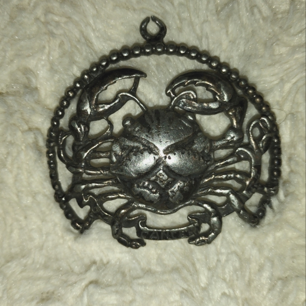 Vintage  Guglielmo Cini Cancer Pendant Sterling